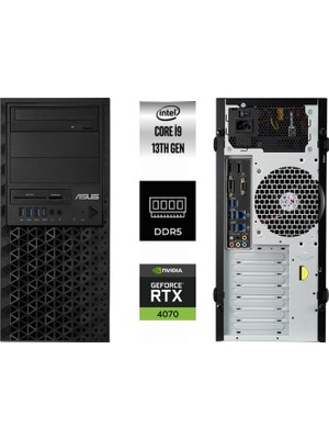 Asus Ws E500 G9 I9-13900K 13900K003R-K0630 128GB 2tb+2*2tb Rtx 4070 12GB W11PRO Raıd Storage (0 , 1 ) Workstation