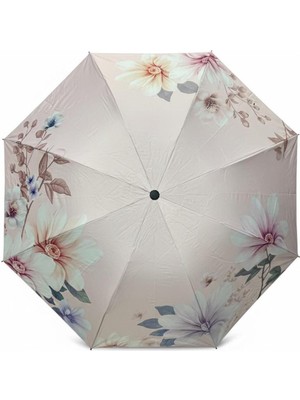 Normadia Çiçek Desenli Katlanabilir Şemsiye, Renkli ve Pratik Kullanım