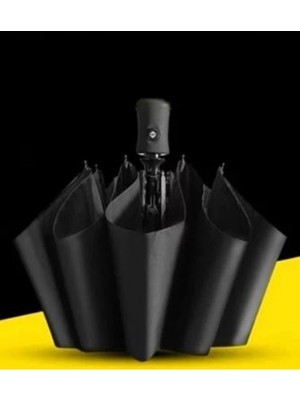 Normadia Tam Otomatik Siyah Şemsiye 555-1, Dayanıklı ve Şık Tasarım