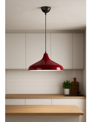 Nil Bordo Renk Özel Tasarım Modern Dekoratif Cafe Sarkıt Cafe - Mutfak Tekli Avize (Ampulsüz)