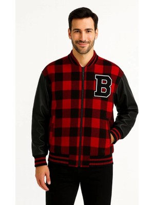 Veralya Kolları Suni Deri Içi Astarlı Oduncu Kolej Içi Ceket