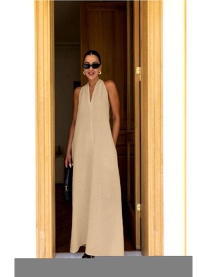 Veralya V Yaka Paraşüt Elbise