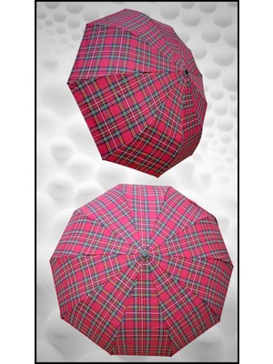 Normadia Dayanıklı Fiber Gövde Otomatik Şemsiye, 10 Telli, Rüzgarda Güçlü Koruma