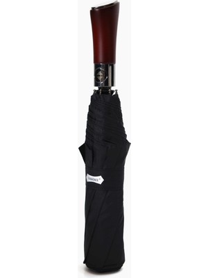 Normadia Premium Ahşap Kavrama Büyük Boy Otomatik 3 Kademeli Şemsiye