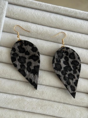 İrem Yıldız Leopar Model Modern Çelik Küpe