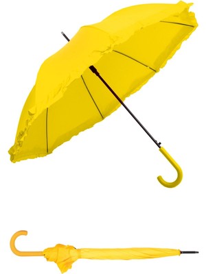 Normadia Rüzgar Dayanıklı 8 Fiber Telli Kadın Şemsiye, Sınıf 1 Kalite Sarı
