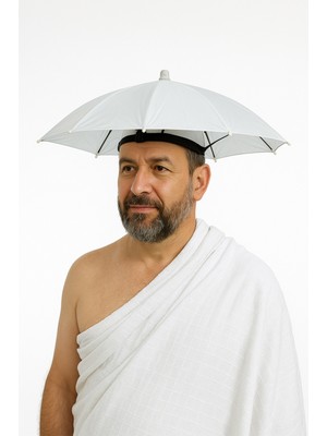 Normadia Hac ve Umre Için Güneş Koruyucu Pratik Kafa Şemsiyesi