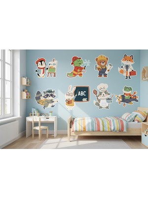 Sensei Sticker 3D Çocuk Odası Sticker - Duvar Sticker - Parlak Renkler - Kolay Uygulama