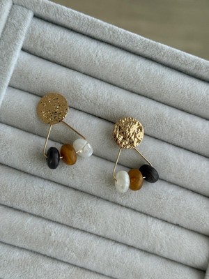 İrem Yıldız 3 Taşlı Salllantılı Çelik Küpe