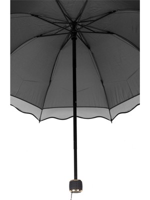 Normadia Şık Siyah Dantelli Kadın Şemsiyesi, Zarif ve Kullanışlı Aksesuar