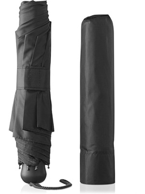 Normadia Siyah 8 Fiber Telli Manuel Çanta ve Cep Şemsiye Unisex