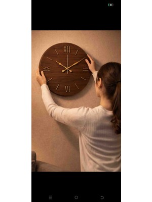 Kaktüs Jack 45 cm El Yapımı Ahşap Duvar Saati – Keten Ipli Özel Tasarım