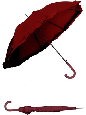 Normadia Kadın Için 1. Sınıf Kalite Rüzgar Dayanıklı Bordo Şemsiye