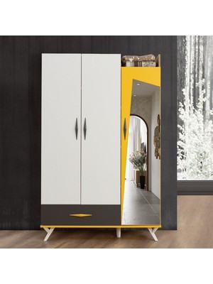 Setay Gardırop, Giallo 3 Kapaklı Aynalı Dolap