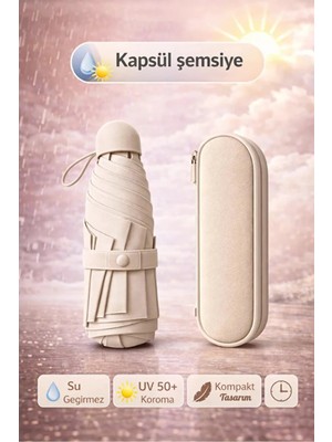 Normadia Mini Otomatik Şemsiye, Taşıma Çantasıyla Rüzgara Dayanıklı ve Kompakt