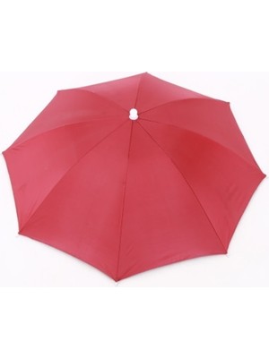 Normadia Kırmızı Yazlık Plaj Kafa Şemsiyesi, Güneş Koruyucu ve Şık Tasarım