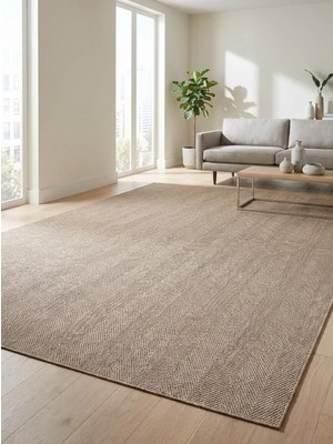 1015 Bej Naturel Sisal Jüt Halı Modern Düz Dokuma | Yıkanabilir • Toz Vermez • Kaymaz