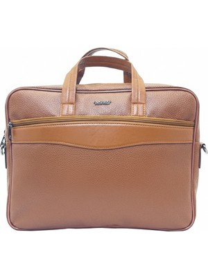 Elit Cambridge Polo Suni Deri Evrak Çantasıtaba Renk