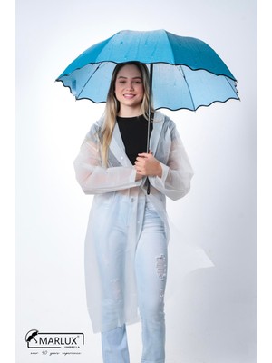 Normadia Şemsiye Kadın Mavi Damla Tasarımı, Hafif ve Şık Koruma