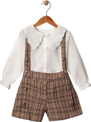 Celira Hkursat Kahverengi Jakarlı Gömleli Takım 2y,3y,4y,5y