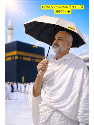 Normadia Güneşten Koruyan Hac Umre Mini Kapsül Şemsiye, Kılıflı ve Taşınabilir