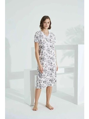 Etoile Angelique Kısa Kol Büyük Beden Kadın Gecelik 22501