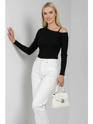 Zengezur Mall Storozde Tek Omuz Ipli Bluz Siyah T4328 (Beden: Xl)