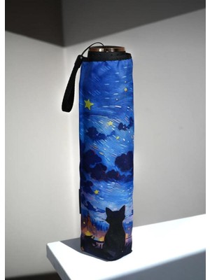 Normadia Yıldızlı Desenli 8 Telli Rüzgara Dayanıklı Şemsiye, Şık ve Kullanışlı