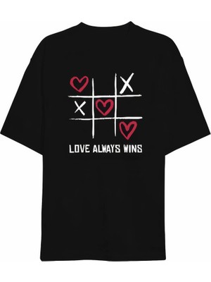 Veralya Sevgililer Günü Için Özel Tasarım Love Always Wıns Baskılı Tshirt