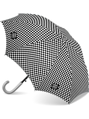 Normadia Renkli Dama Desenli Çocuk Şemsiyesi, Hafif ve Kullanışlı, Güvenli Tasarım