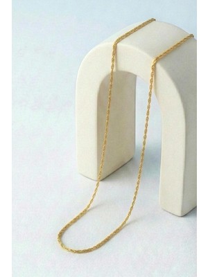 Bilezikci 14 Ayar Altın Halat Zincir Burgu Model 50 cm