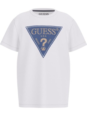 Guess Bg Store Erkek Çocuk Beyaz Tshirt