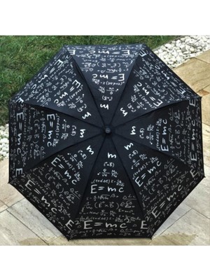 Normadia Siyah Unisex Matematik Şemsiye, Şık ve Dayanıklı Koruma Aracı