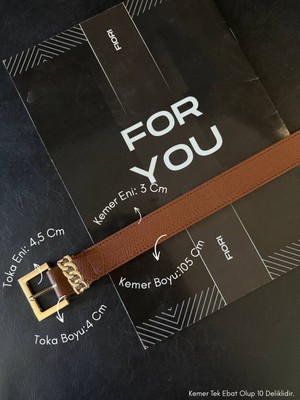 Fiori Toka Köprü Kadın Kemer, Pantolon Kemeri, Ceket Kemeri, Elbise Kemeri, Gömlek Kemer