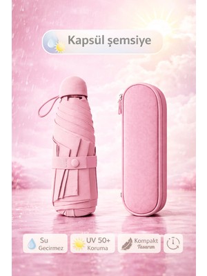 Normadia Mini Taşınabilir 8 Telli Fiber Şemsiye, Kadın Güneş Koruyucu