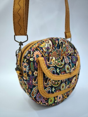 Elizi By Sevim Etnik Esintili Yuvarlak Bohem Omuz ve Çapraz Çanta