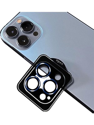 Büşra Ayhan iPhone 12 Pro Max Uyumlu Bsay Cl-09 Kamera Lens Koruyucu-Lacivert