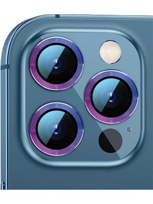 Büşra Ayhan iPhone 12 Pro Uyumlu Bsay Cl-02 Kamera Lens Koruyucu-Colorful