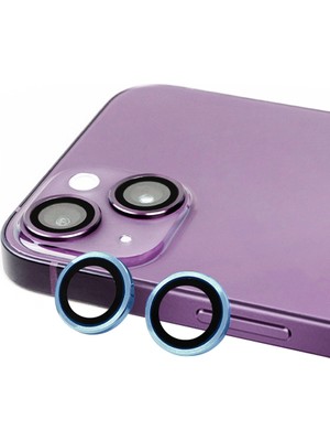 Büşra Ayhan iPhone 15 Uyumlu Bsay Cl-07 Kamera Lens Koruyucu-Mavi