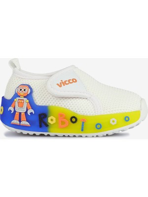 Vicco Jeli Işıklı Erkek Bebek Beyaz/orange Günlük Ayakkabı