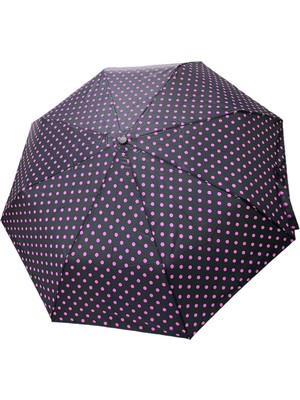 Normadia Mor Puantiye Desenli Manuel Şemsiye, Şık ve Kullanışlı Tasarım