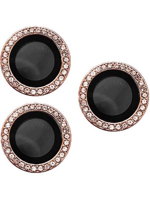 Büşra Ayhan iPhone 14 Pro Uyumlu Bsay Cl-06 Kamera Lens Koruyucu-Rose Gold