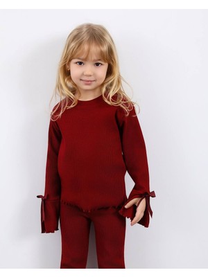 Aden Kız Çocuk Fitilli Fiyonk Detaylı Takım