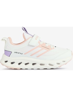 Vicco Jungle Havalı Taban Kız Çocuk Beyaz/pudra Spor Ayakkabı