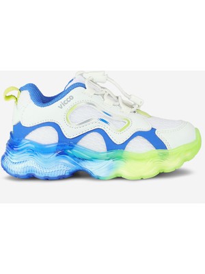 Vicco Sunday Işıklı Erkek Okul Öncesi Beyaz/saks Mavi Spor Ayakkabı