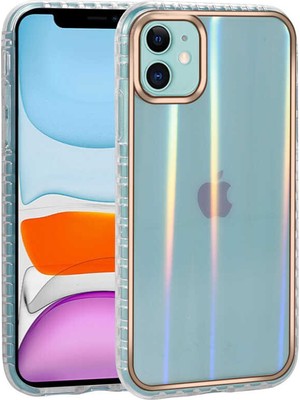 Büşra Ayhan iPhone 11 Kılıf Desenli Parlayan Transparan Bsay Avva Kapak-No7