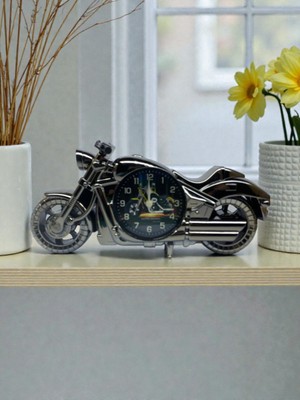 CaactuStore Motor Tasarımlı Dekoratif Çalar Saat Masa Saati (Plastik)