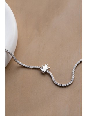 Two Arts Kadın 925 Ayar Gümüş Melek Figürlü Zarif Bileklik | Hediye Kutusunda