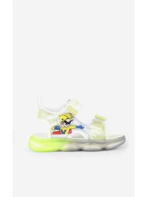 Vicco Steel Işıklı Erkek Bebek Beyaz Sandalet