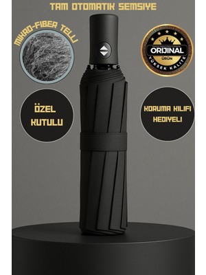 Normadia Şemsiye Unisex Siyah Katlanabilir Hafif ve Şık Tasarım